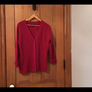 Talbot’s red cardigan